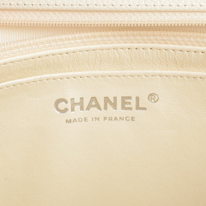 Chanel Caviar Quilted Jumbo Single Flap White 6 of 8