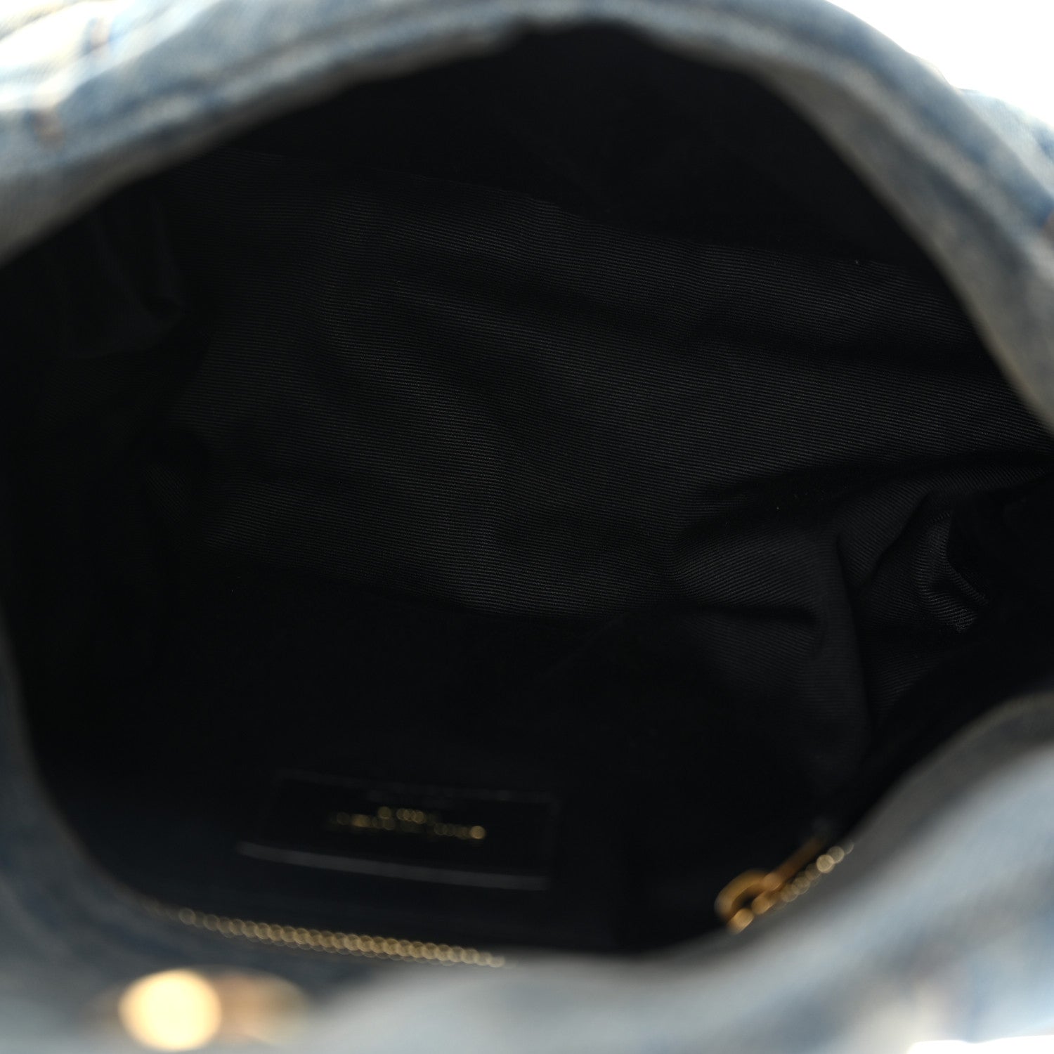 Saint Laurent Denim Quilted Small Loulou Puffer Monogram Chain Satchel Blue Cinnamon 5 of 10