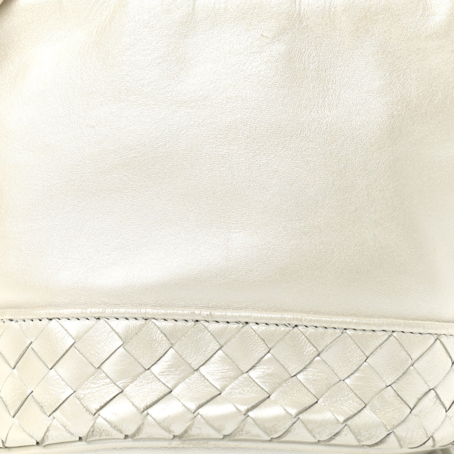 Bottega Veneta Nappa Intrecciato Drawstring Bucket Bag White 8 of 14