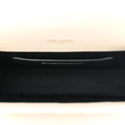 Saint Laurent Nappa Mixed Matelasse Triquilt Small Monogram Satchel Vintage White 5 of 10