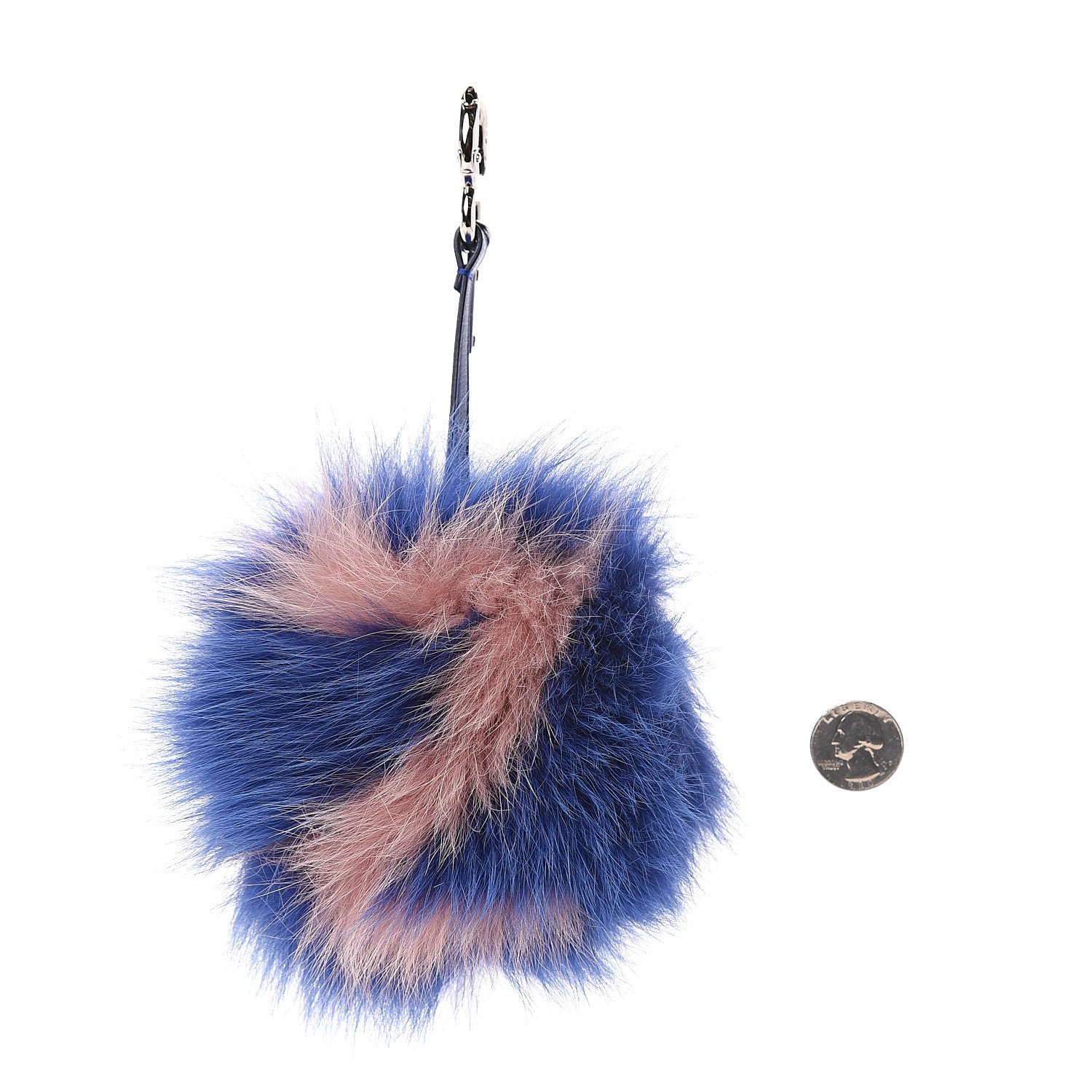 Fendi Fox Fur Z ABCharm Bag Charm Blue Pink 2 of 2