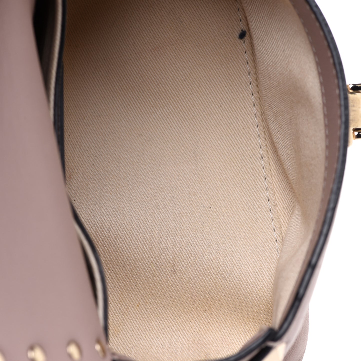 Calfskin Mini Rockstud Crossbody Bag Poudre