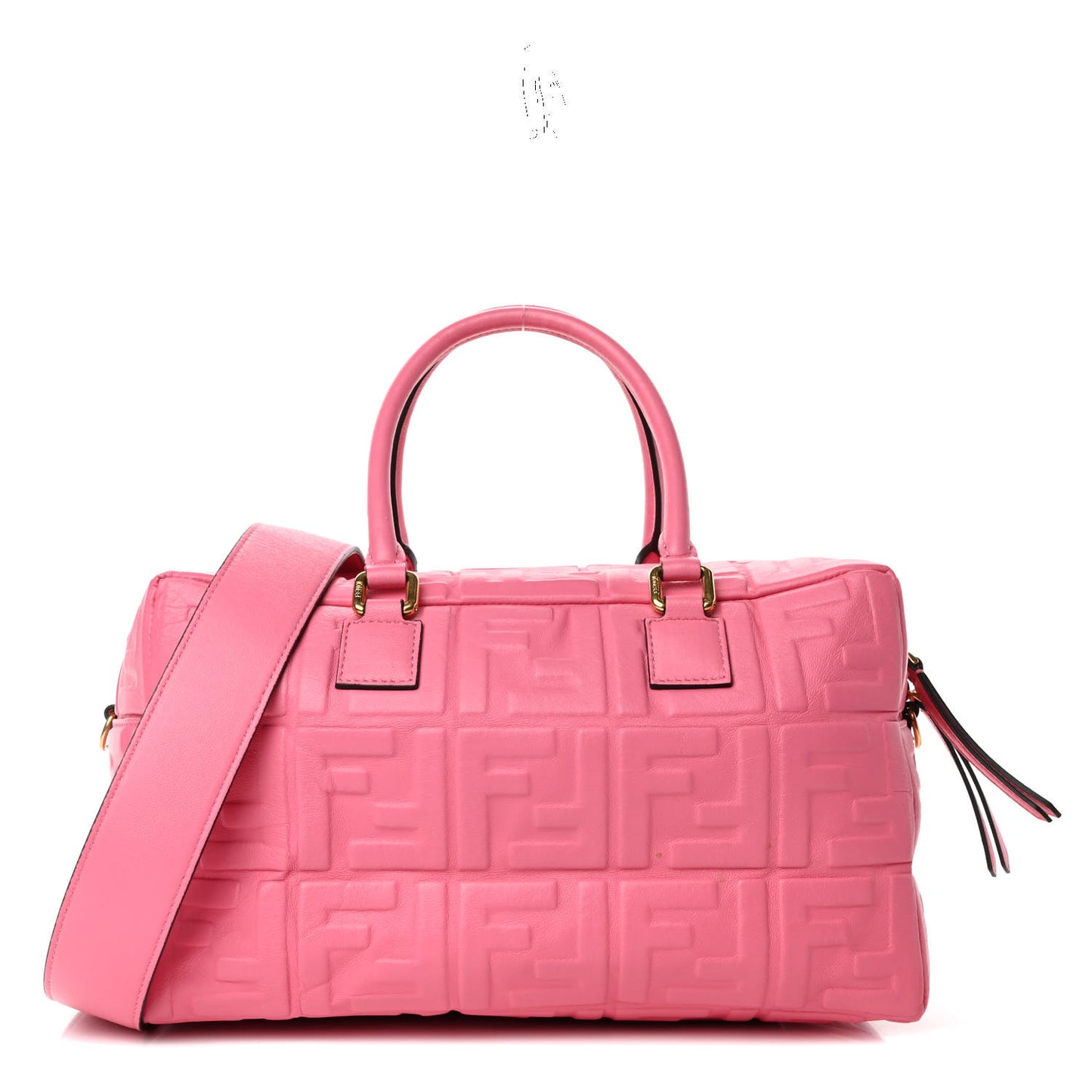 Nappa FF 1974 Embossed Small Boston Rosa Fluo