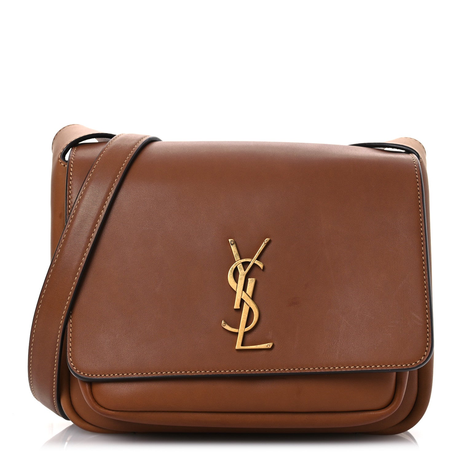 Saint Laurent Vegetable Tanned Besace Niki Satchel Brick 1 of 17