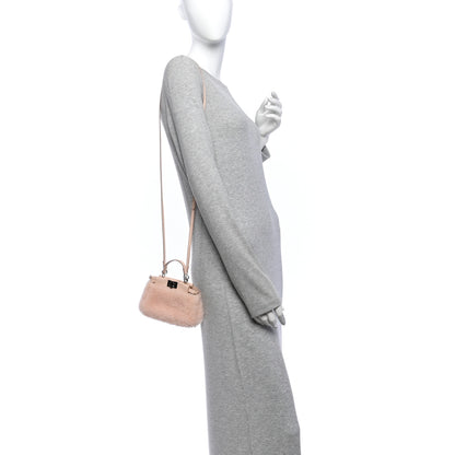 Fendi Shearling Nappa Mini Peekaboo Iconic Satchel Light Rose 2 of 10