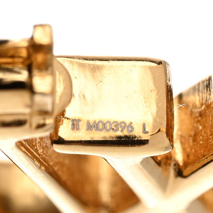 Louis Vuitton Metal Small Louise Hoop Earrings Gold 4 of 4