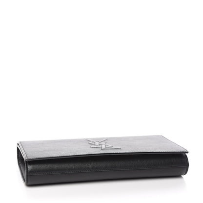 Saint Laurent Calfskin Monogram Large Belle De Jour Clutch Black 4 of 10