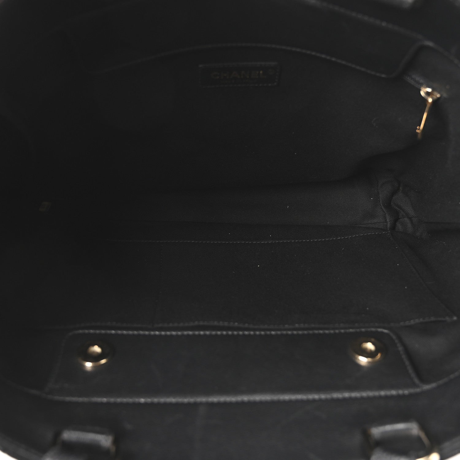 Chanel Sheepskin Caviar Quilted Medium Shopping Tote Black 5 of 10