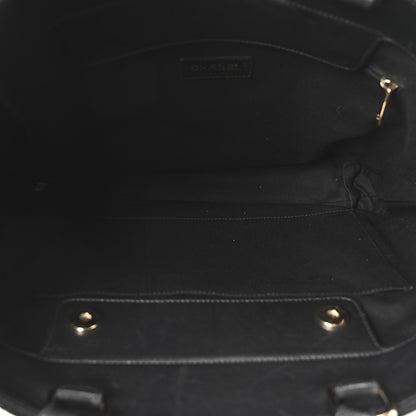Chanel Sheepskin Caviar Quilted Medium Shopping Tote Black 5 of 10