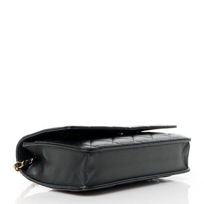 Chanel Lambskin Quilted Wallet On Chain WOC Black 5 of 13