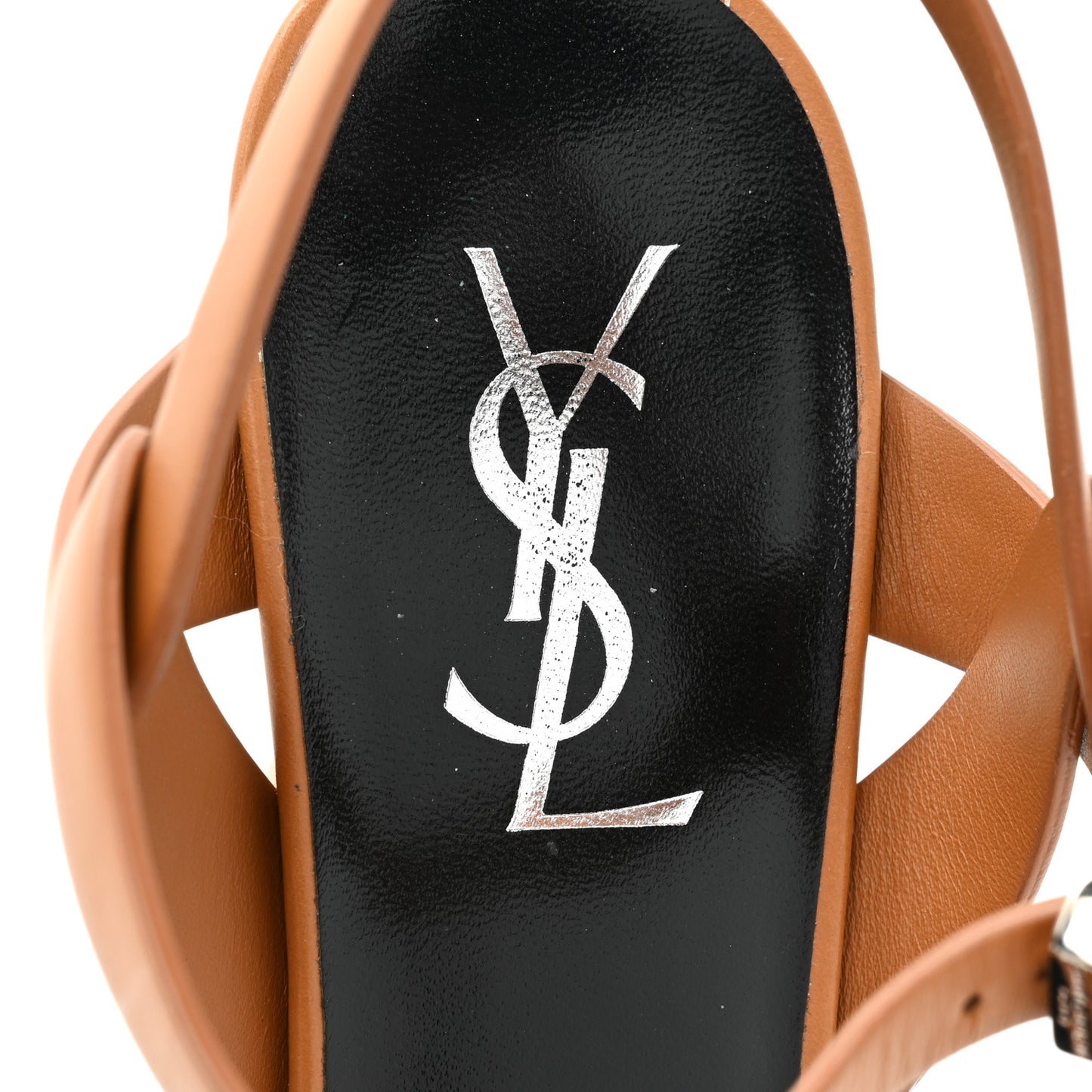 Calfskin Tribute 105 Platform Sandals 39.5 Caramel