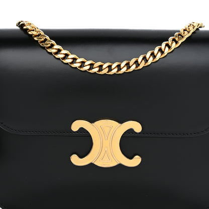Celine Shiny Calfskin College Triomphe Black 7 of 9