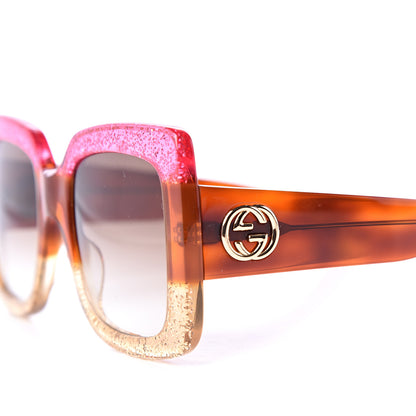 Gucci Square Frame GG0083S Sunglasses Glitter Pink Multi 7 of 8