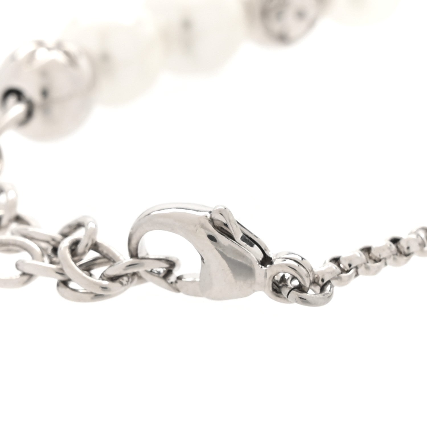 Louis Vuitton Monogram Pearl Bracelet Silver 3 of 4
