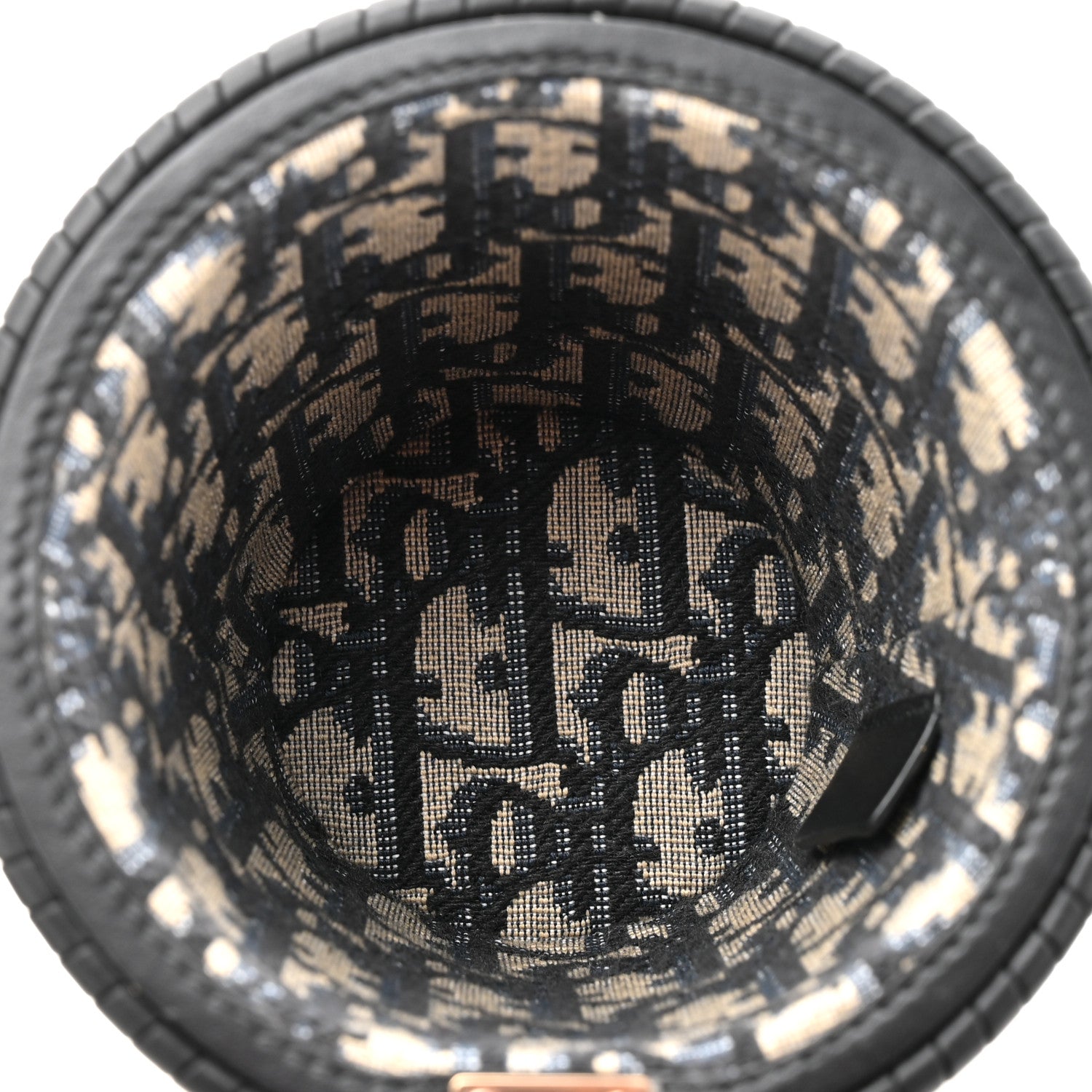 Christian Dior Wicker CD Bucket Bag Black 5 of 10