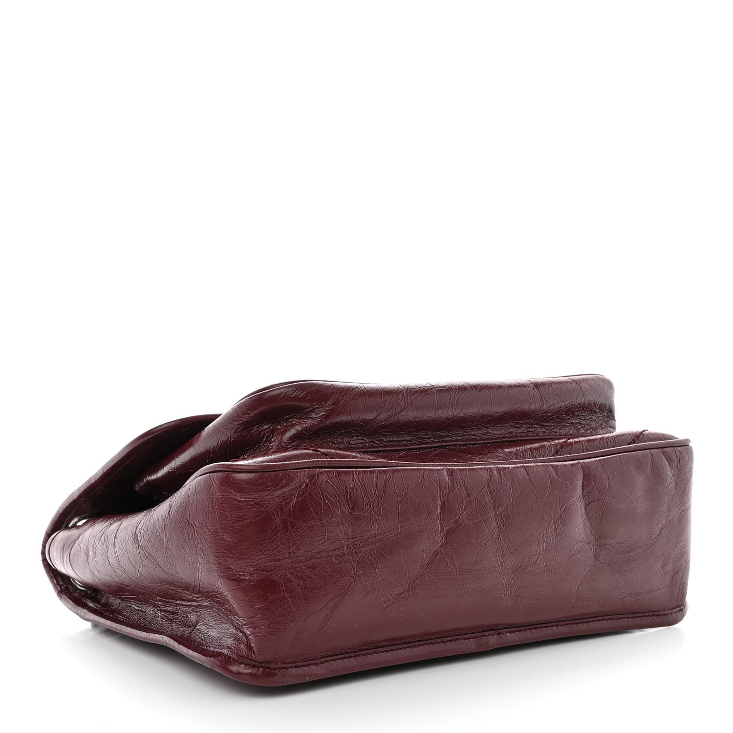 Saint Laurent Crinkled Calfskin Matelasse Monogram Medium Niki Chain Satchel Rouge Legion 4 of 10