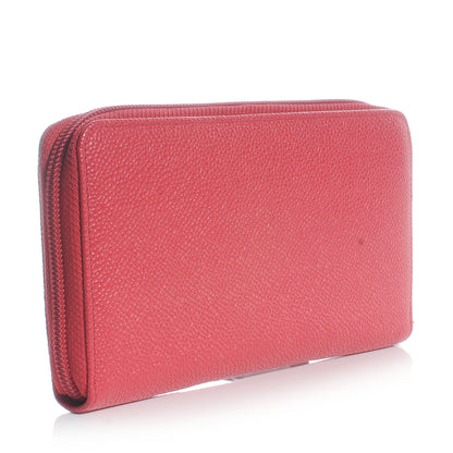 Chanel Caviar CC Large Gusset Zip Around Wallet Dark Pink 3 of 9