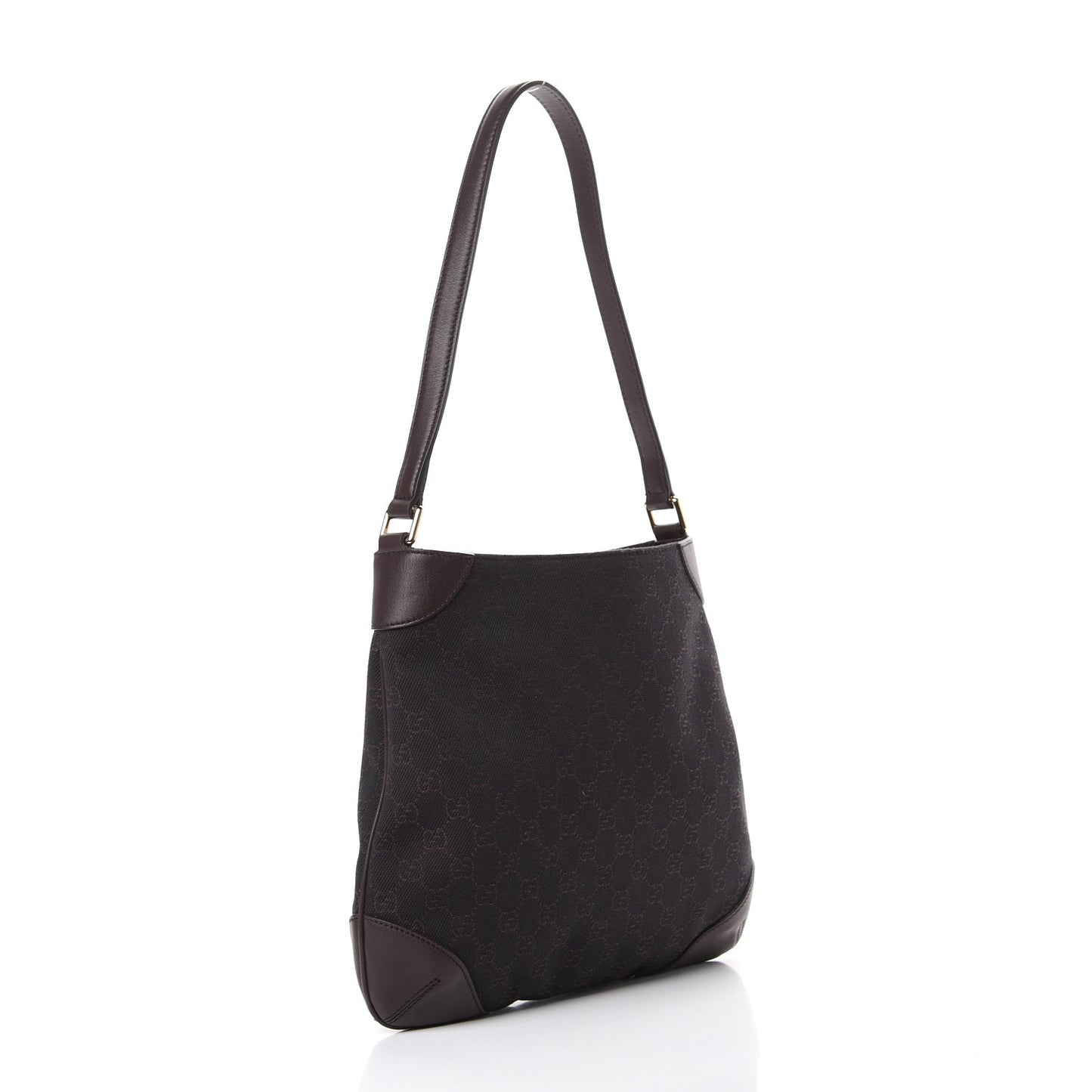 Monogram Signature Hobo Shoulder Bag Dark Brown