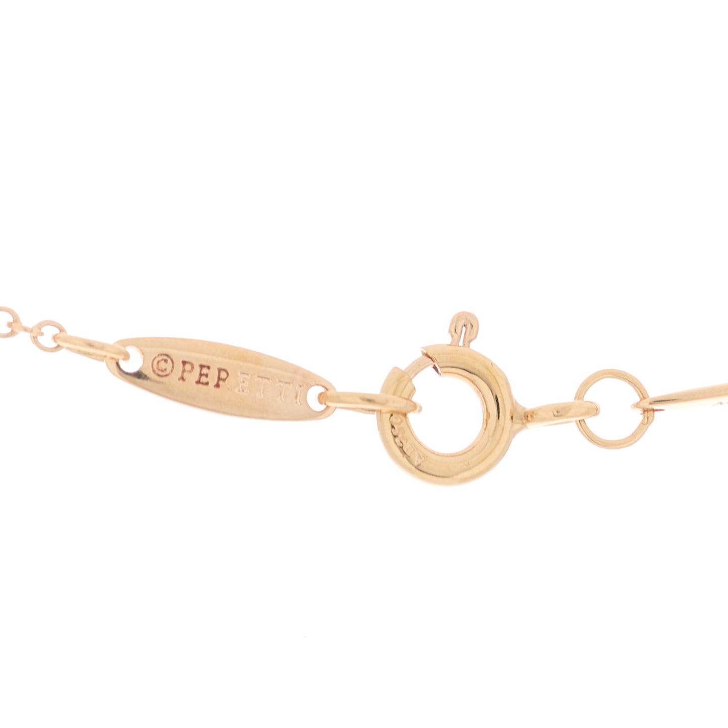 18K Rose Gold Diamond .17ct Elsa Peretti Diamonds by the Yard Pendant Necklace