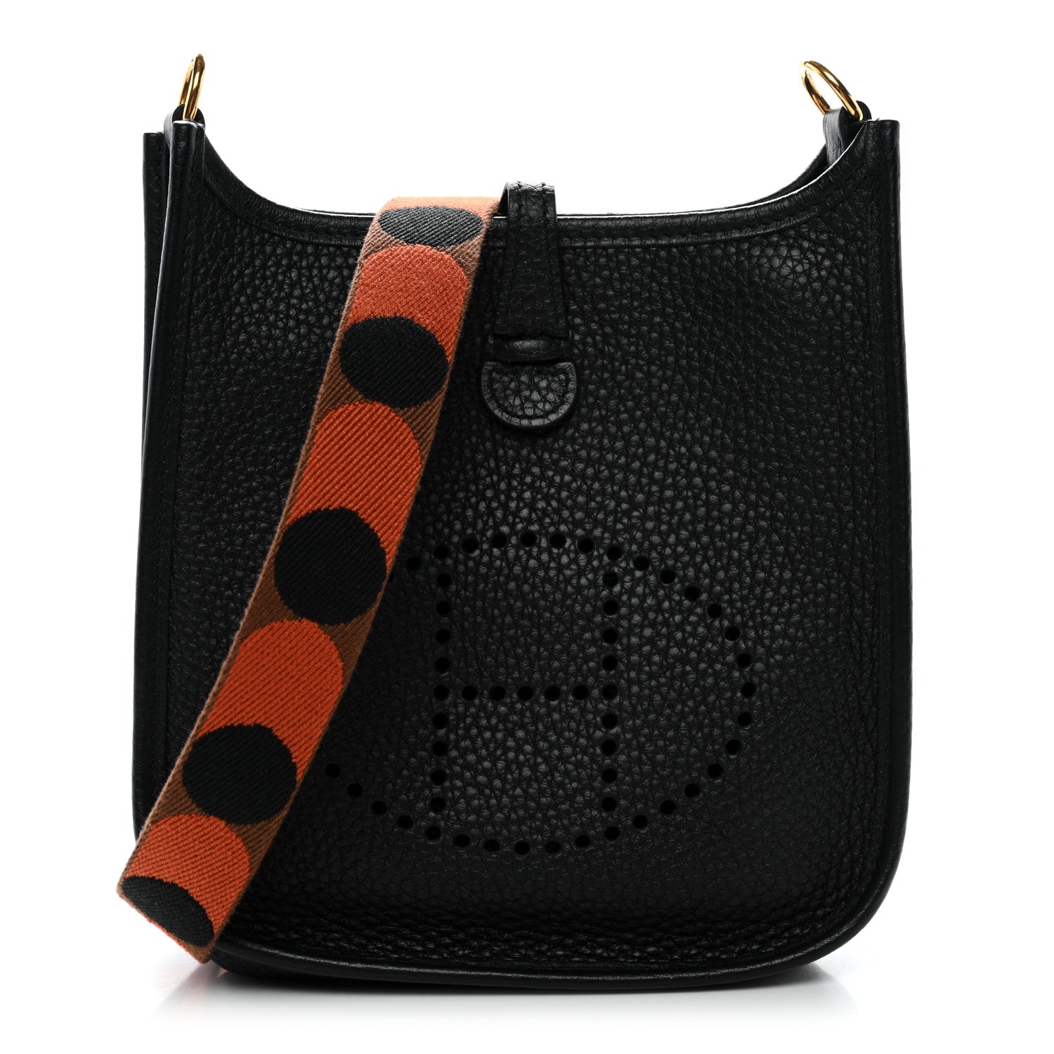 Hermes Taurillon Clemence Evelyne TPM Black Noisette Cuivre 1 of 10