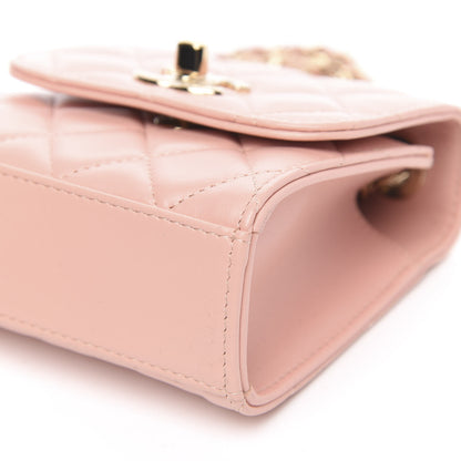 Chanel Lambskin Quilted Mini Trendy CC Clutch With Chain Light Pink 10 of 11