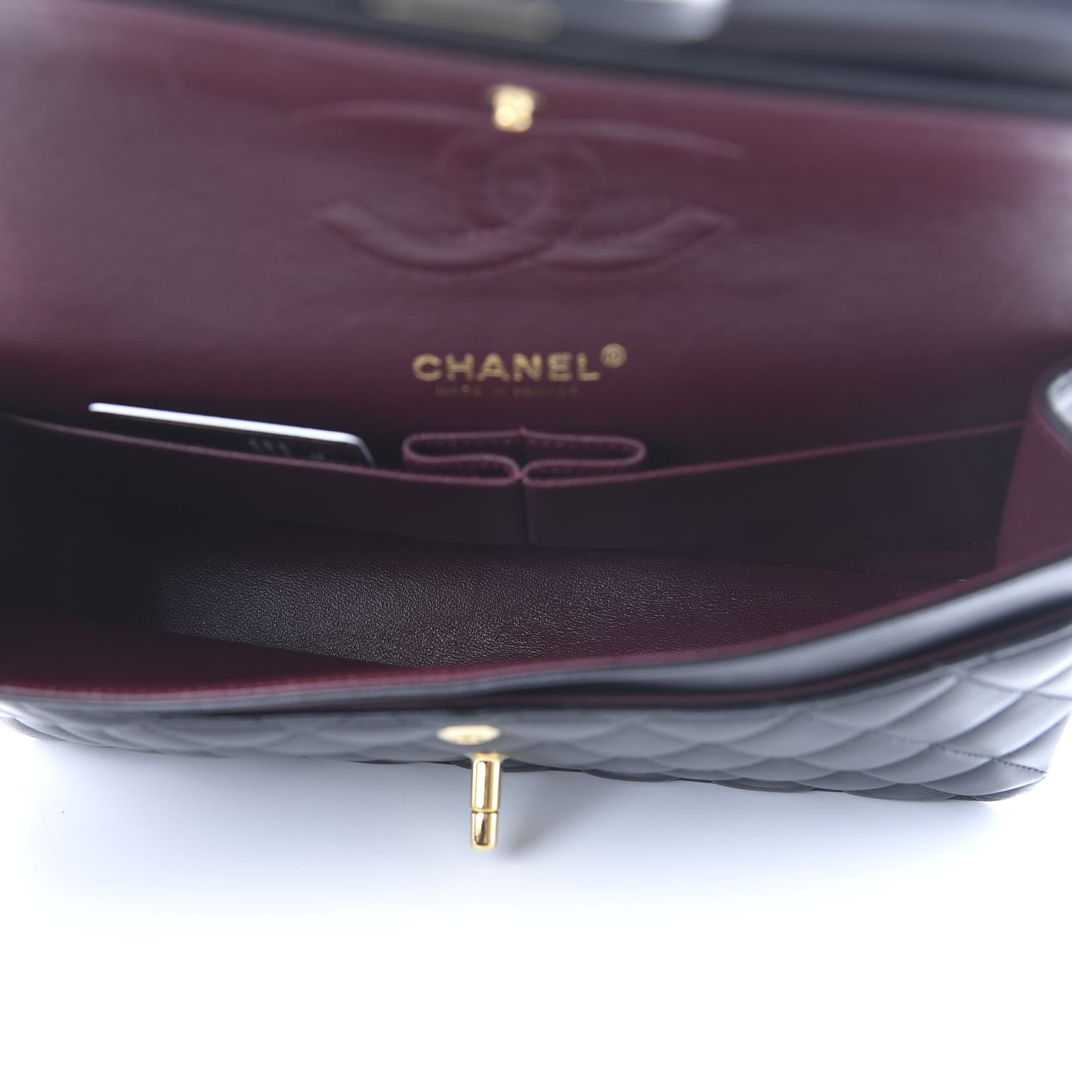 Chanel Lambskin Quilted Medium Double Flap Black 5 of 14