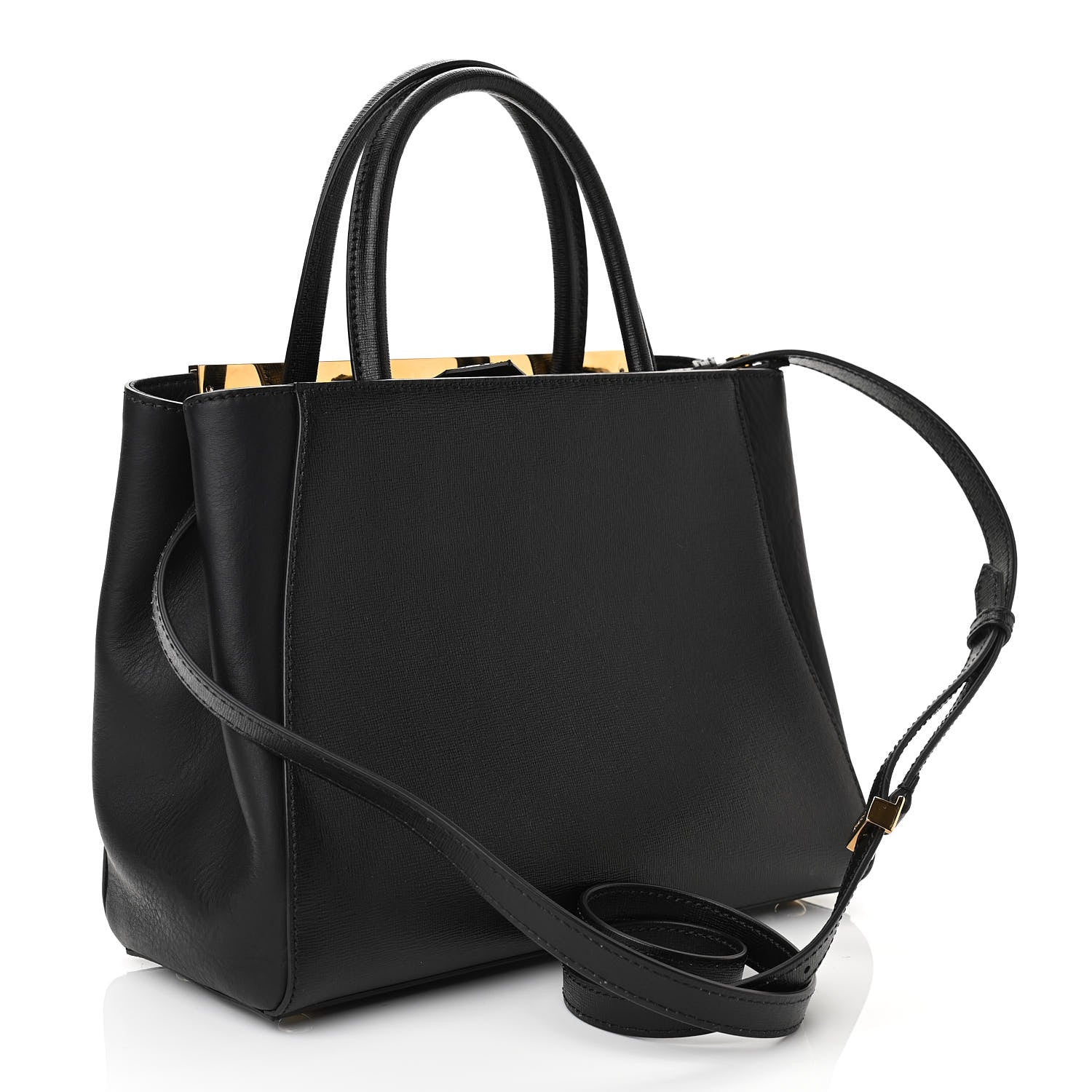 Fendi Vitello Elite Petite 2Jours Tote Black 3 of 10
