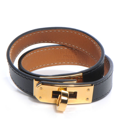 Hermes Chamonix Kelly Double Tour Bracelet XS Black 1 of 8