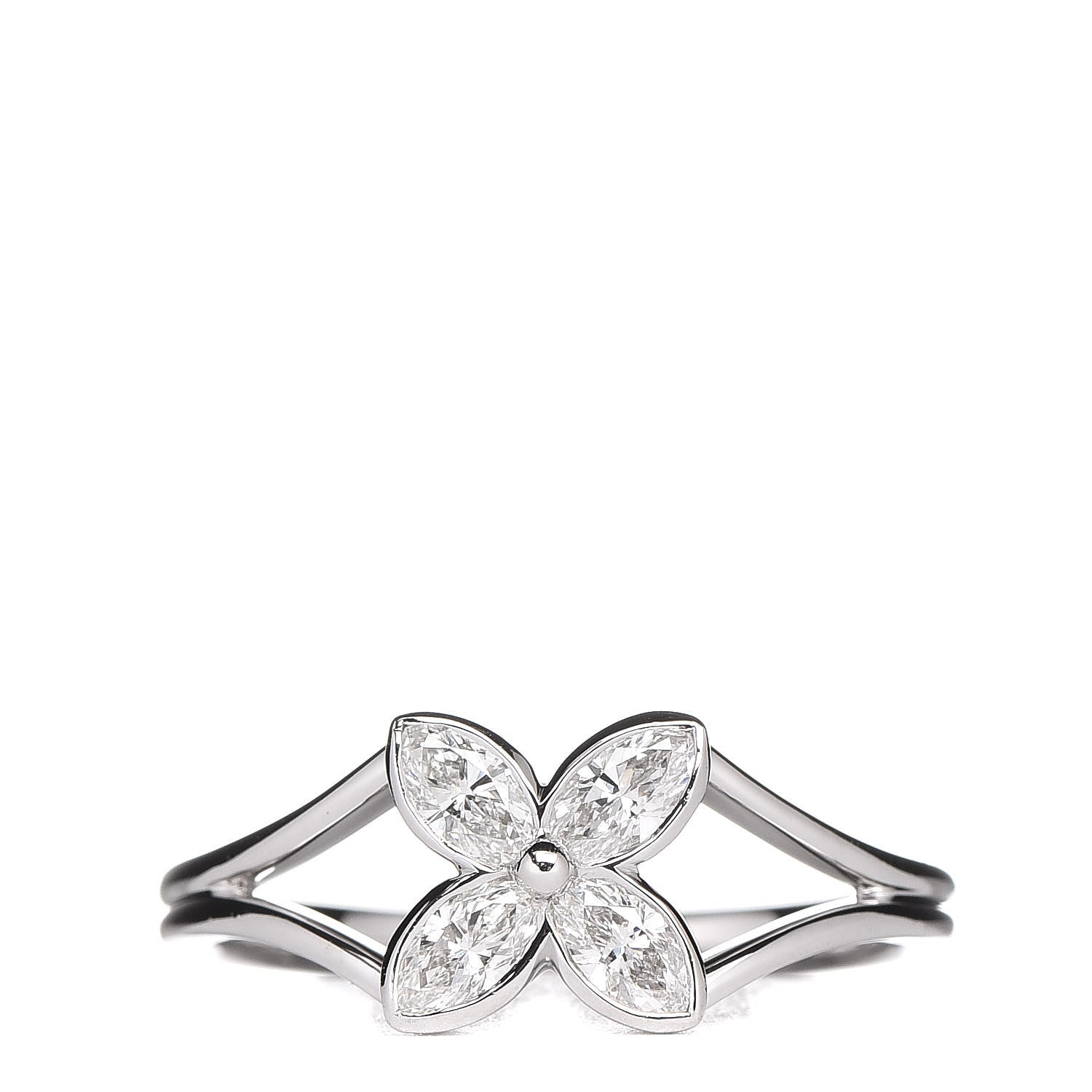 Tiffany Platinum Diamond Victoria Ring 51 5.75 1 of 6