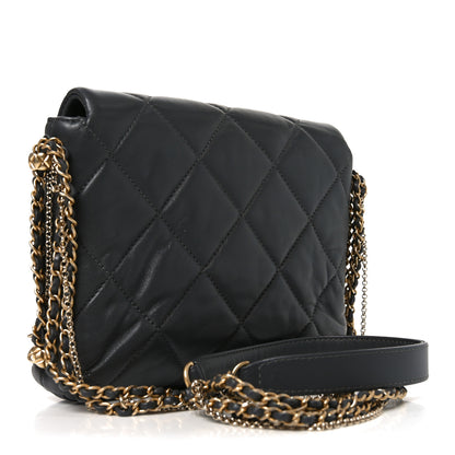 Chanel Lambskin Quilted Mini Crush On Chains Flap Bag Grey 3 of 10