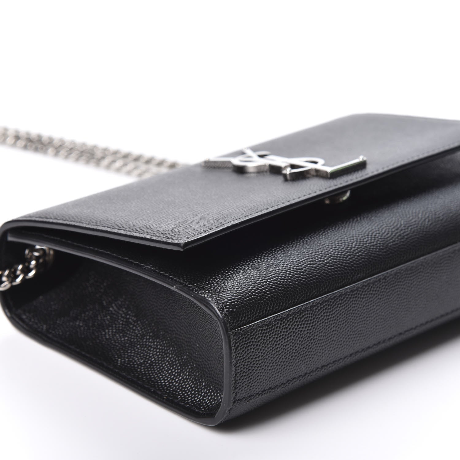 Saint Laurent Grain De Poudre Small Monogram Kate Satchel Black 5 of 10