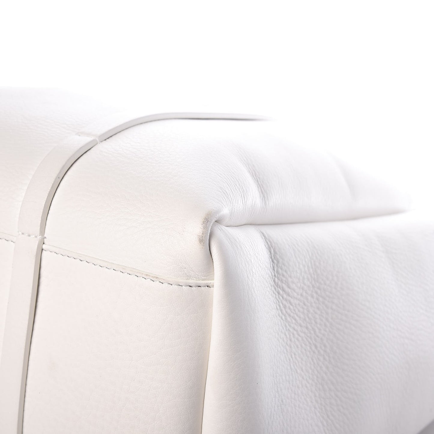 Smooth Calfskin Double Sided Medium Everyday Tote Optic White Black