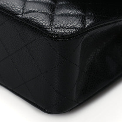 Chanel Caviar Quilted Medium Double Flap Black 10 of 11