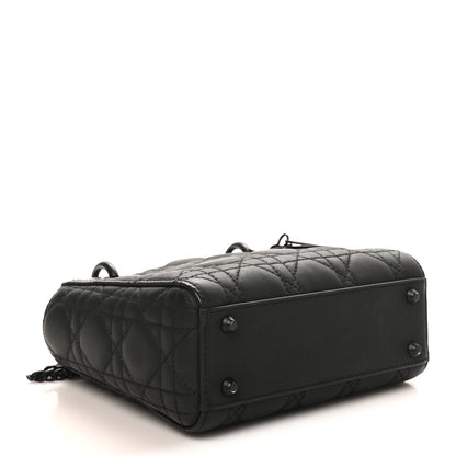 Christian Dior Ultra Matte Calfskin Cannage Mini Lady Dior Black 4 of 9