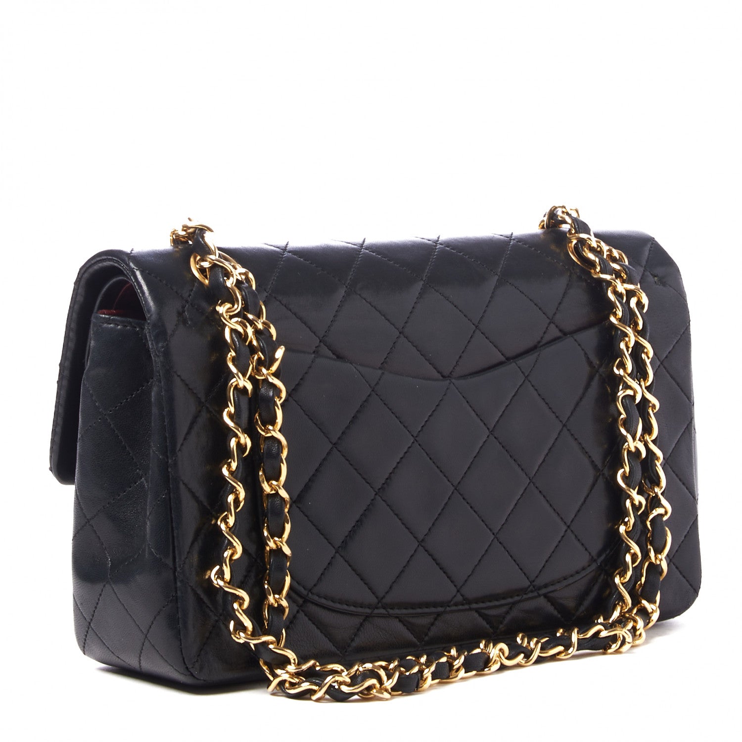 Chanel Lambskin Quilted Small Double Flap Black 2 of 9