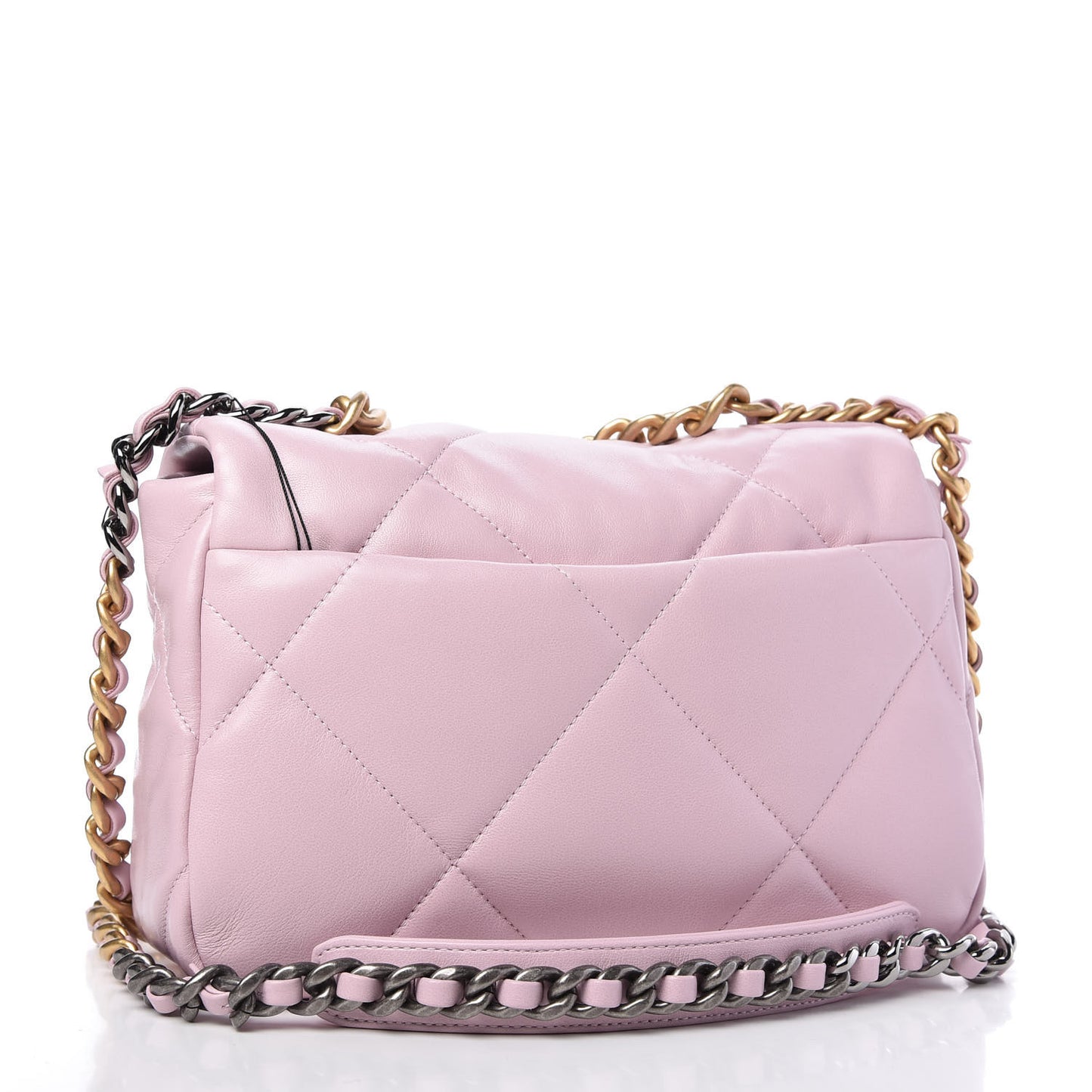 Lambskin Quilted Medium Chanel 19 Flap Light Pink
