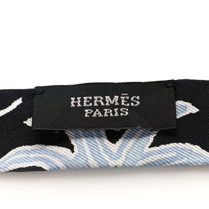 Hermes Silk Isola Di Primavera Doll Twilly Black Vert Rose 3 of 3