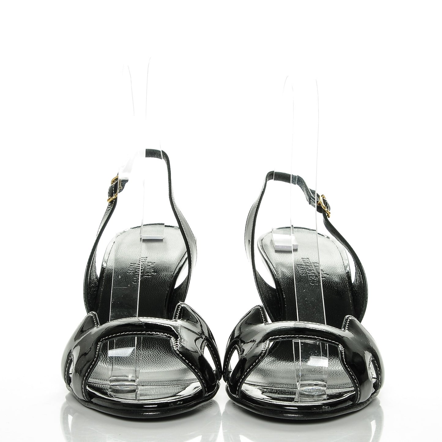 Patent Night 70 Slingback Sandals 38.5 Black