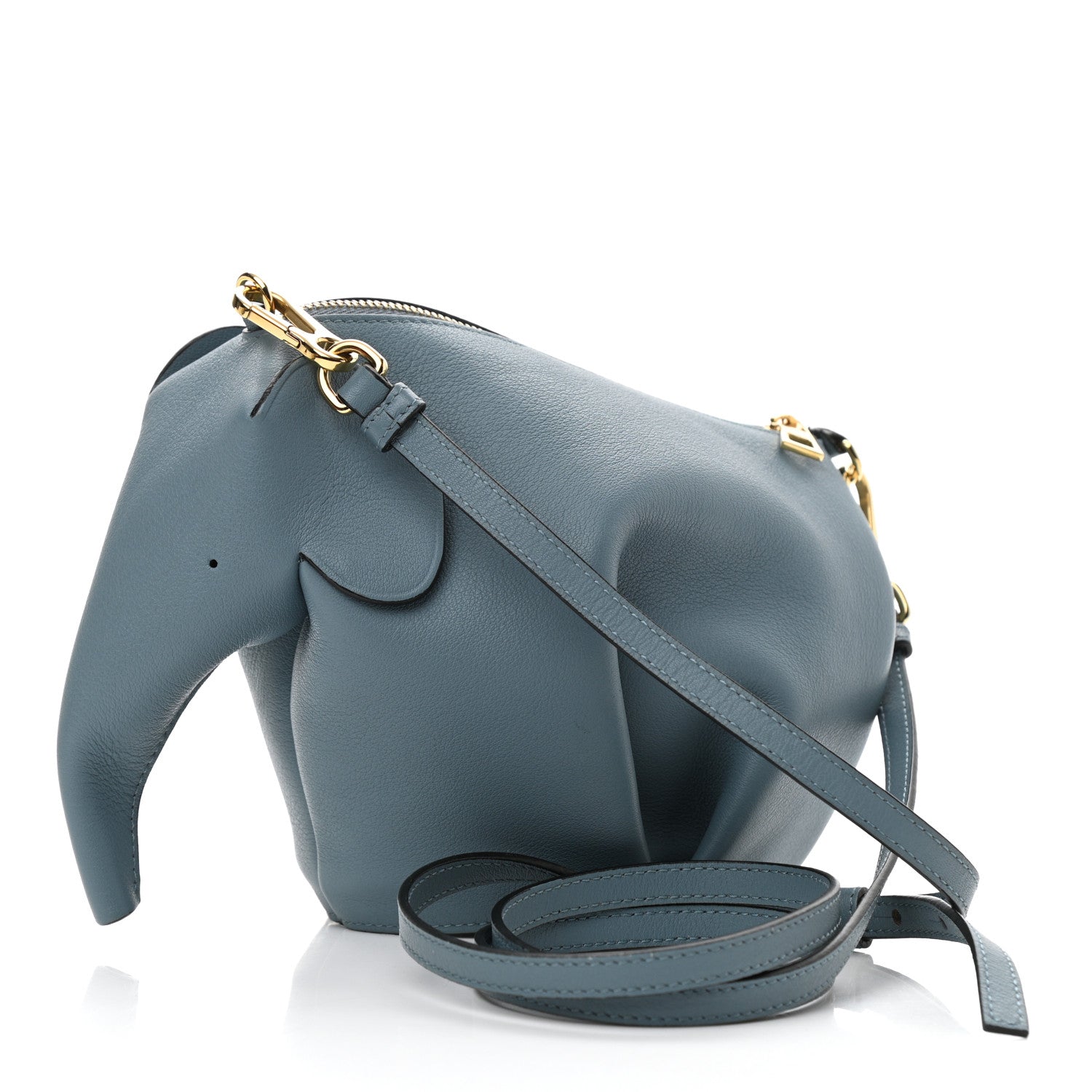 Loewe Calfskin Mini Elephant Crossbody Bag Stone Blue 3 of 9
