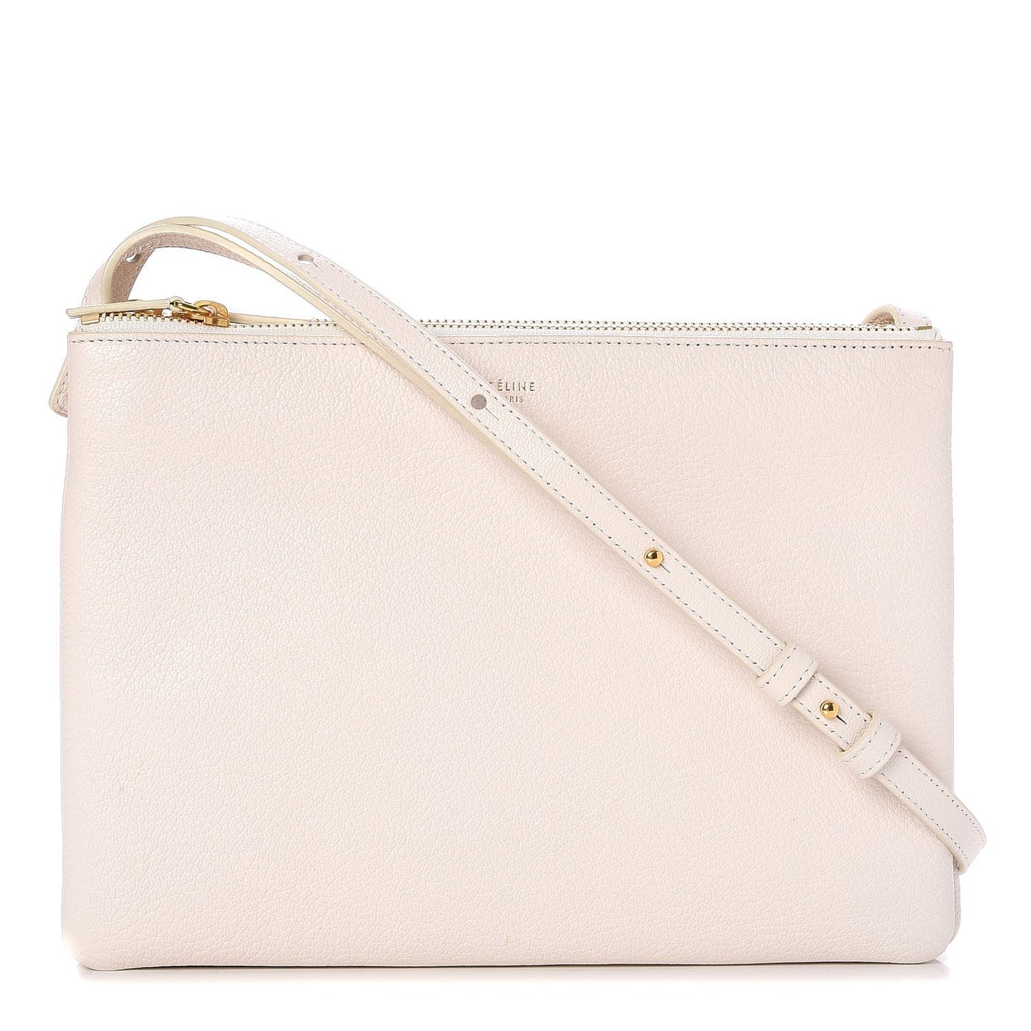 Goatskin Large Trio Crossbody Bag White