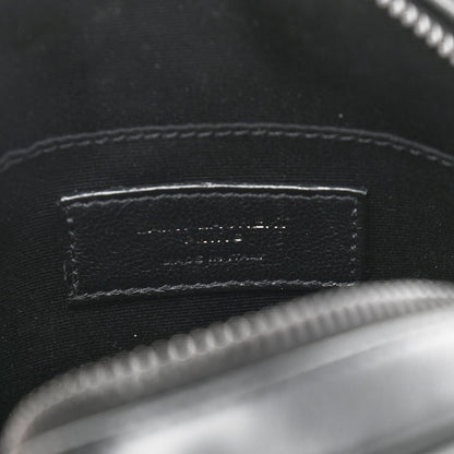 Saint Laurent Calfskin Matelasse Chevron Round Vinyle Camera Bag Black 7 of 11