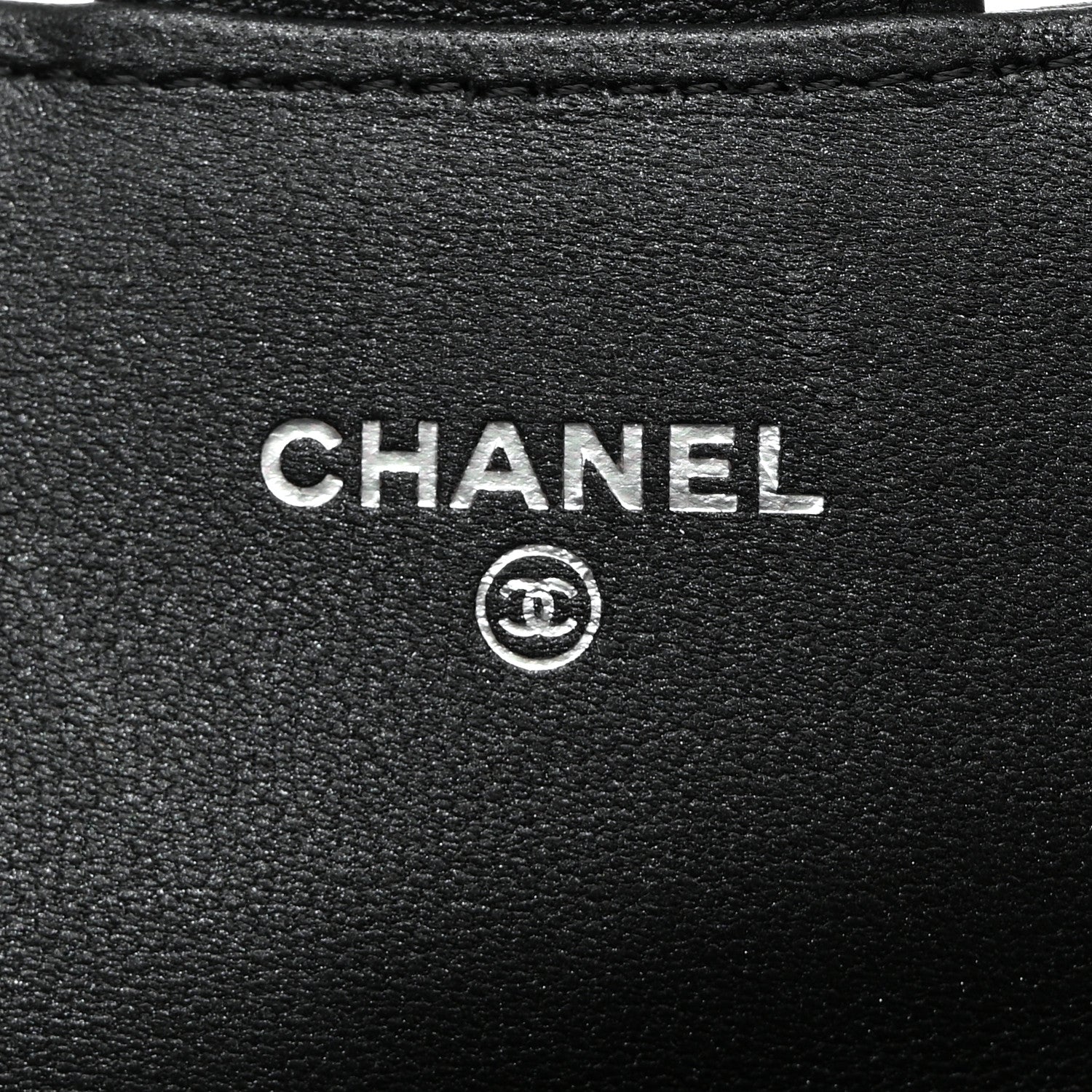Chanel Pearly Lambskin Quilted Flap Card Holder Wallet So Black 6 of 9
