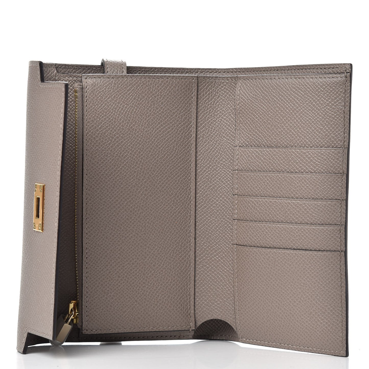 Epsom Medium Kelly Wallet Gris Asphalte