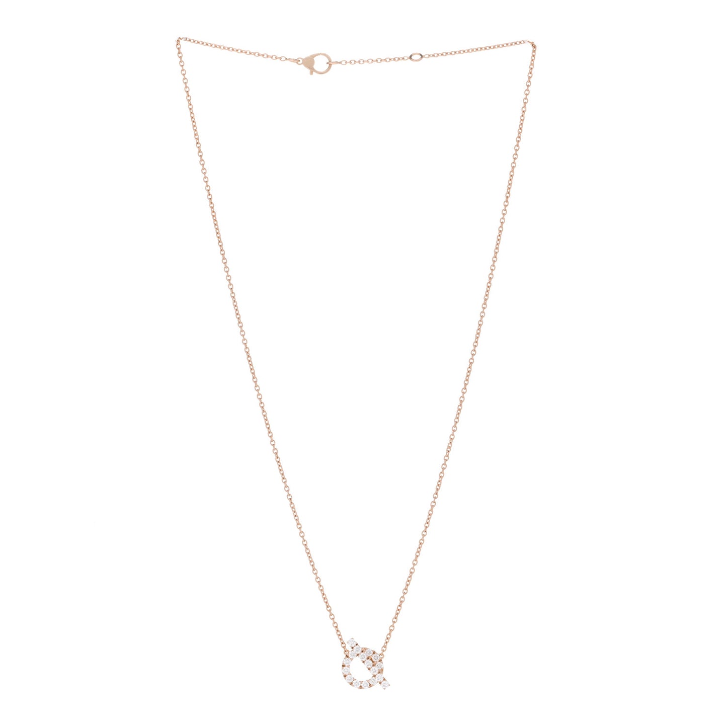18K Rose Gold Diamond Finesse Pendant Necklace