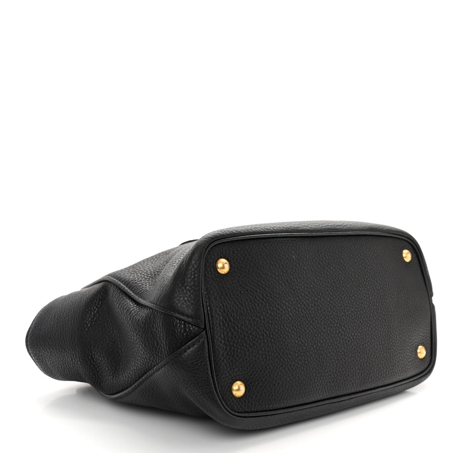 Vitello Daino Shopping Tote Black