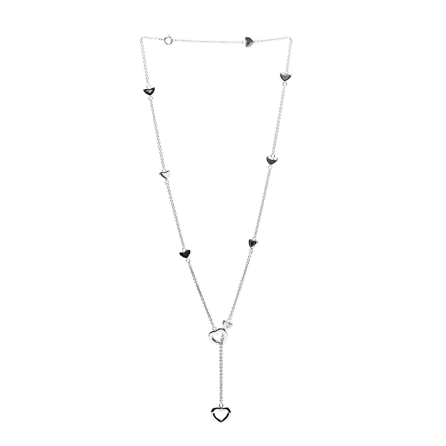 Tiffany Sterling Silver Heart Lariat Necklace 5 of 6