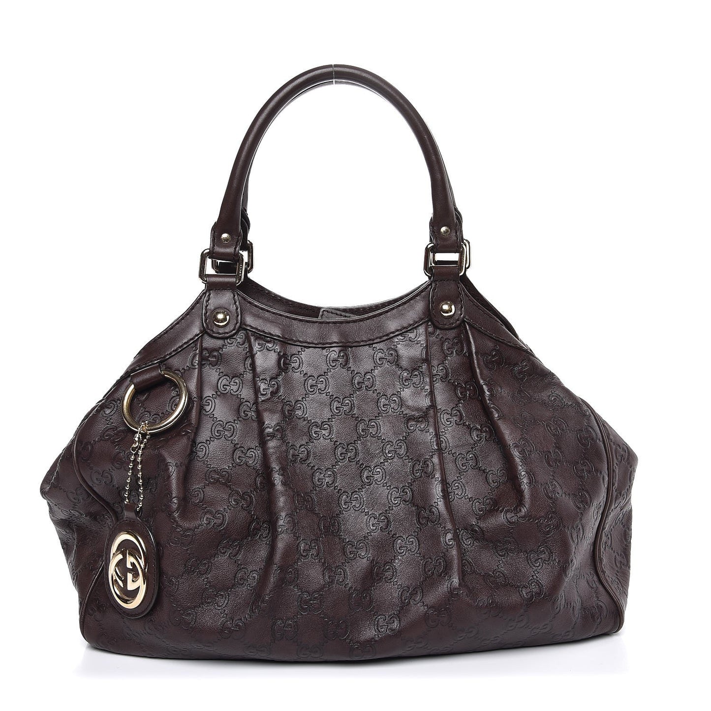 Guccissima Medium Sukey Tote Chocolate