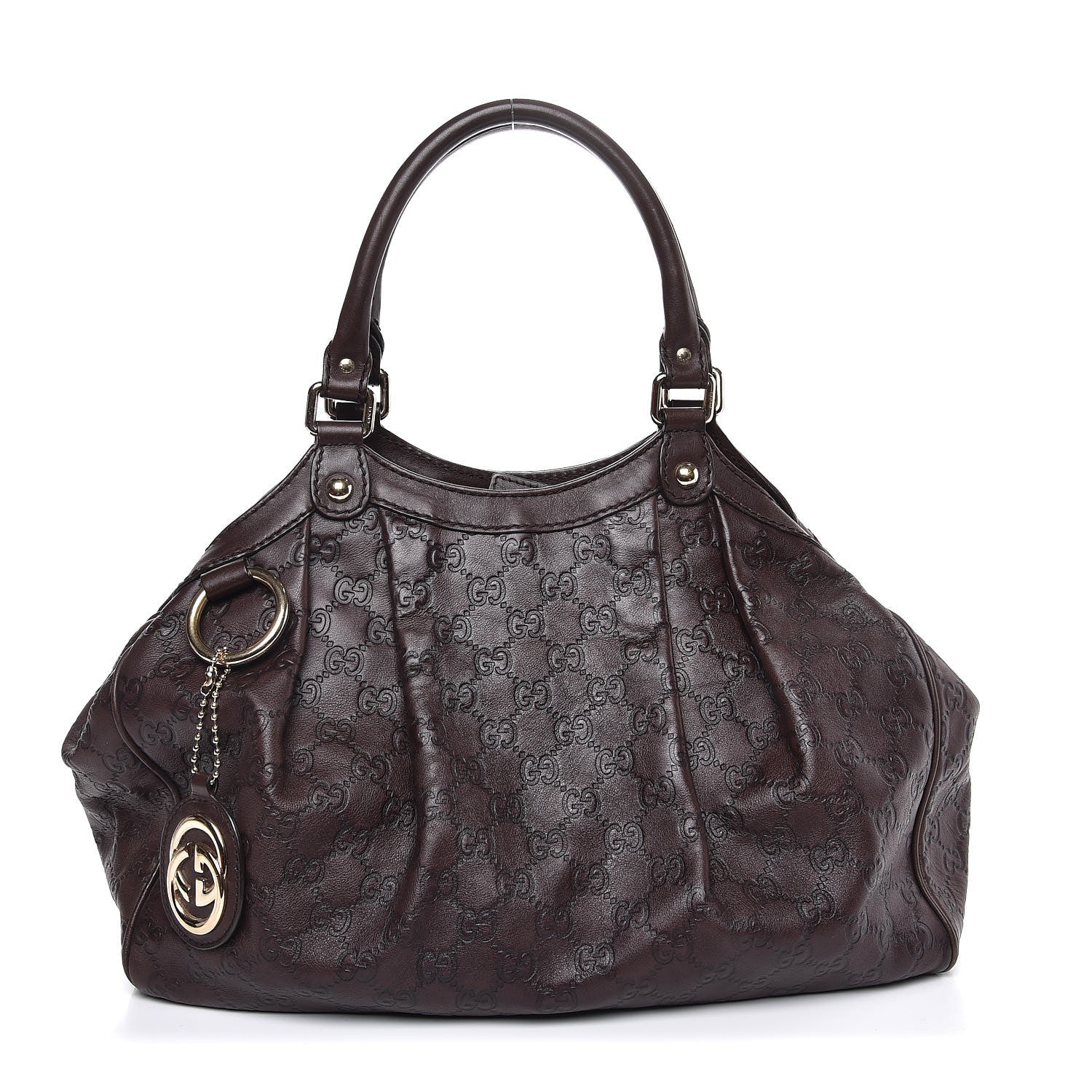 Gucci Guccissima Medium Sukey Tote Chocolate 1 of 7