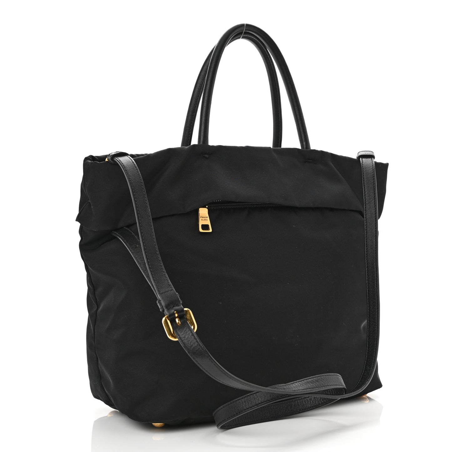 Tessuto Nylon Saffiano Tote Black