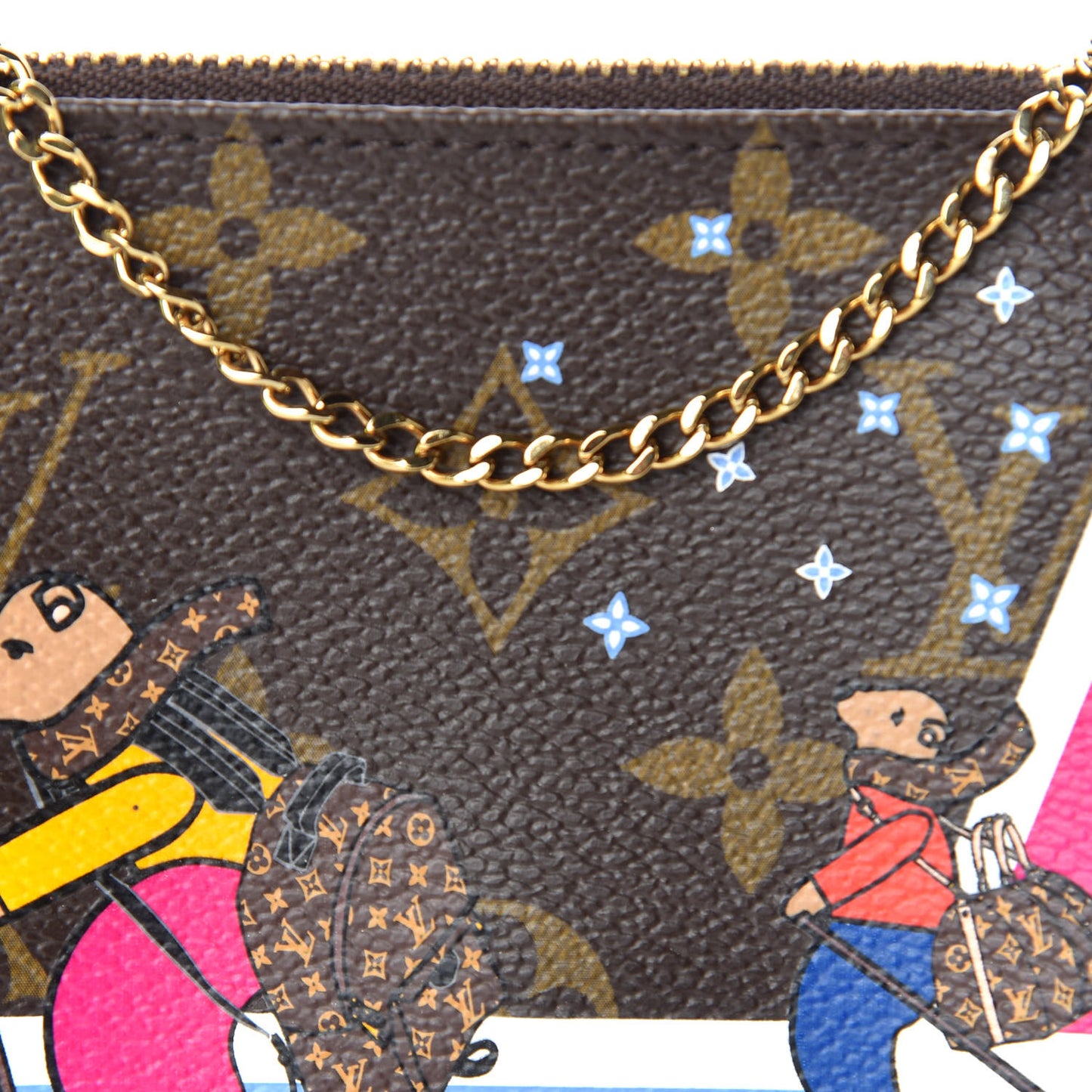 Monogram 2018 Christmas Animation Mini Bears Pochette Accessories